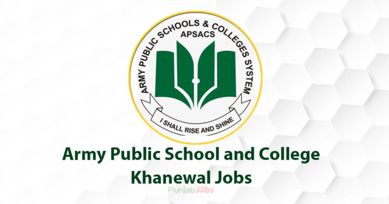 Army Public School and College Khanewal Jobs 2022