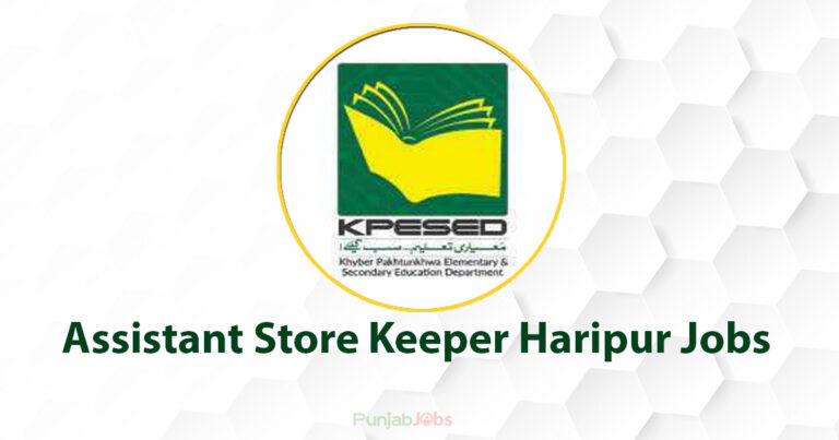 Assistant Store Keeper Haripur Jobs 2022