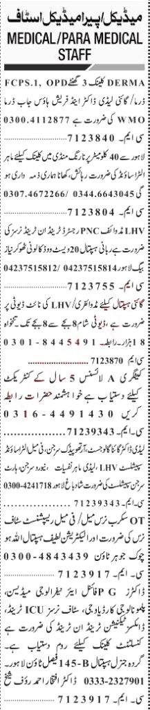 Hospital Clinic Medical Jobs 2022 Advertisement