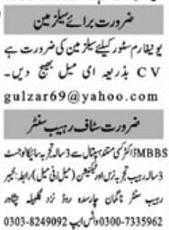 Hospital Clinic Medical Peshawar Jobs 2022 Advertisement