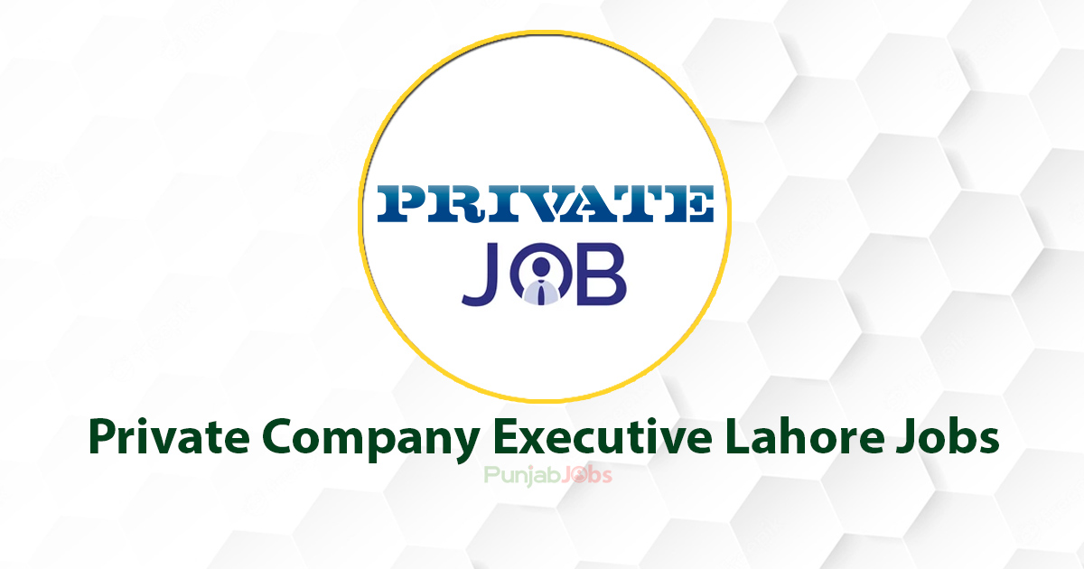 Private Company Executive Lahore Jobs 2022