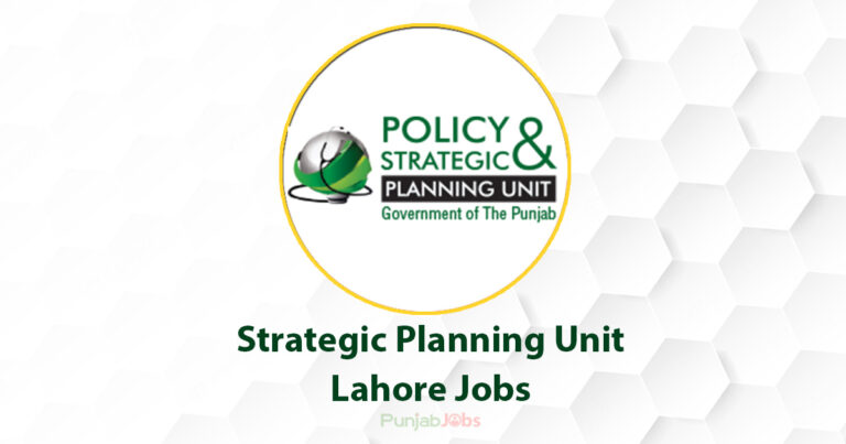 Strategic Planning Unit Lahore Job 2022